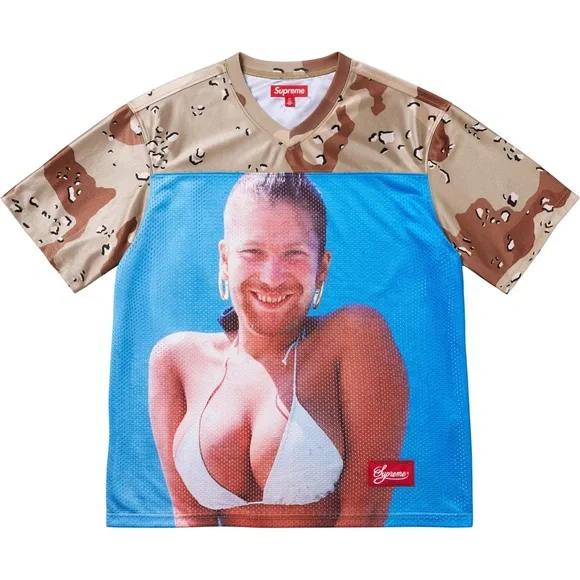 Supreme Aphex Twin Football Jersey in Chocolate Chip Camo SS25